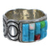 Turquoise Multicolor Inlay Sterling Silver Ring Size 11-3/4 JX38371