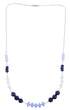 Multicolor Bead Jewelry Liquid Silver Necklace PX41003