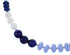 Liquid Silver And Multicolor Bead Necklace PX41004