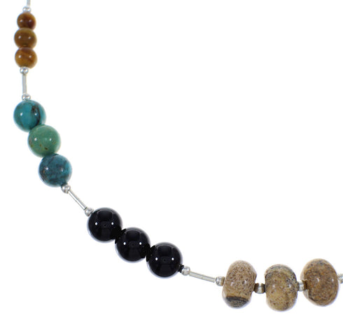 Multicolor Liquid Silver Bead Jewelry Necklace PX41008