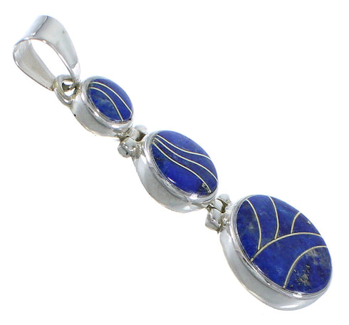Lapis Genuine Sterling Silver Pendant EX44211
