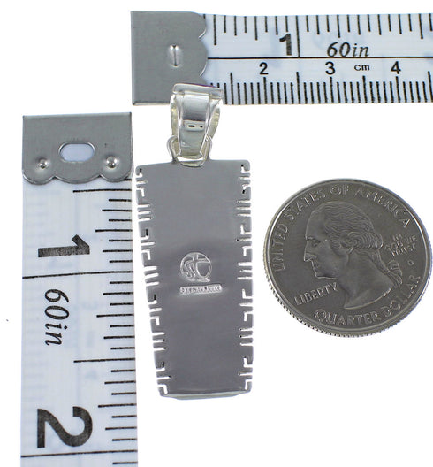 Magenta Turquoise Inlay Southwest Silver Pendant EX44221