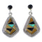Multicolor Inlay And Sterling Silver Earrings EX41215