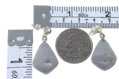 Multicolor Inlay And Sterling Silver Earrings EX41215