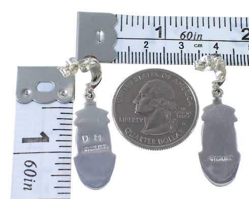 Sterling Silver And Multicolor Inlay Earrings EX41224