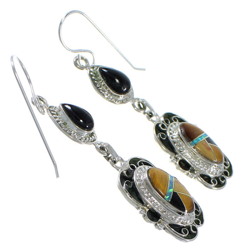 Southwestern Multicolor Inlay Earrings EX41225