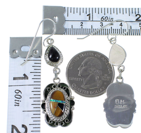 Southwestern Multicolor Inlay Earrings EX41225