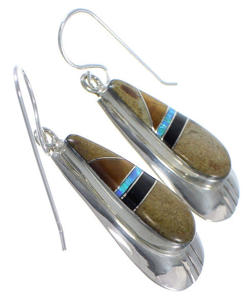 Sterling Silver And Multicolor Earrings EX41229