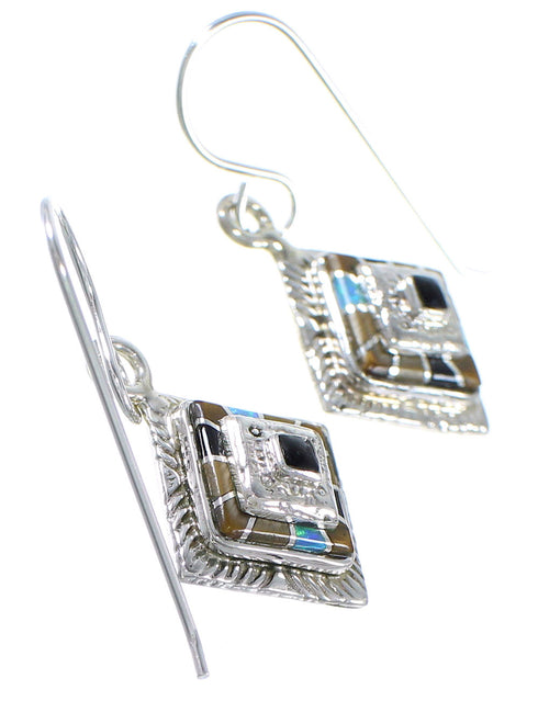 Multicolor And Silver Southwest Earrings EX41231