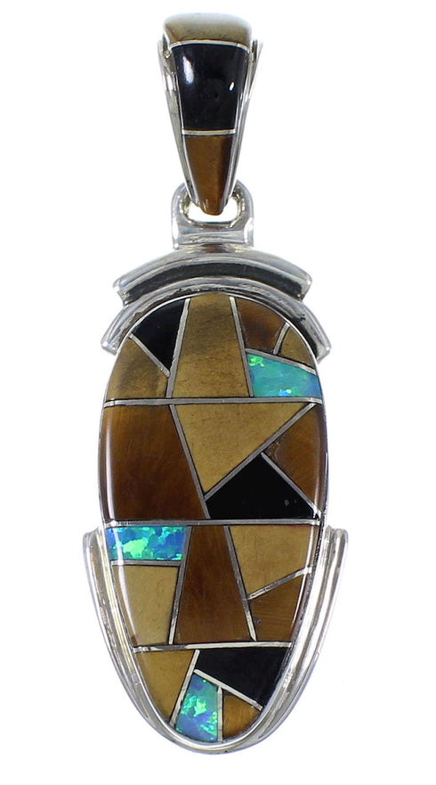 Multicolor Inlay Southwestern Pendant EX41253