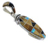 Multicolor Inlay Southwestern Pendant EX41253
