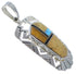 Multicolor Inlay And Silver Pendant EX41264