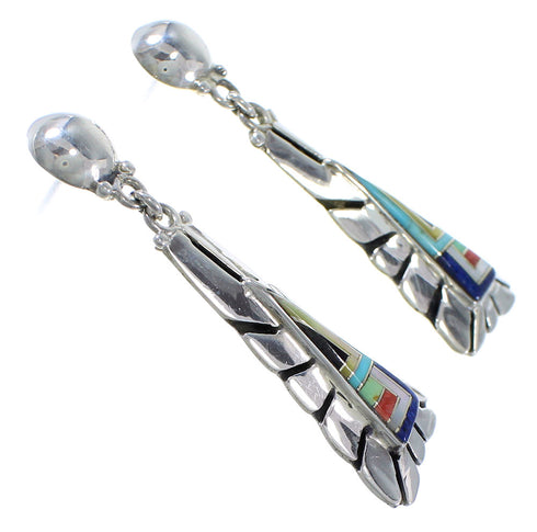 Multicolor Inlay Southwestern Earrings EX41013