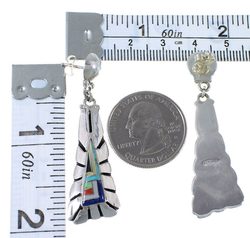 Multicolor Inlay Southwestern Earrings EX41013