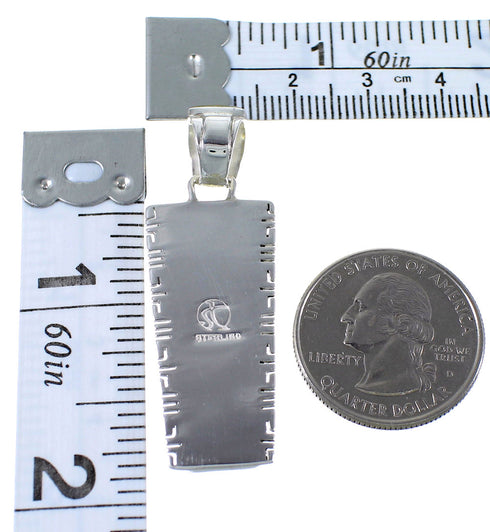 Turquoise Jewelry Genuine Sterling Silver Pendant PX41573