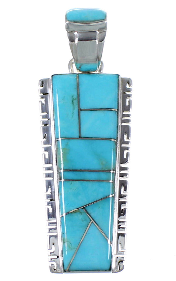 Turquoise Inlay Jewelry Silver Pendant PX41575