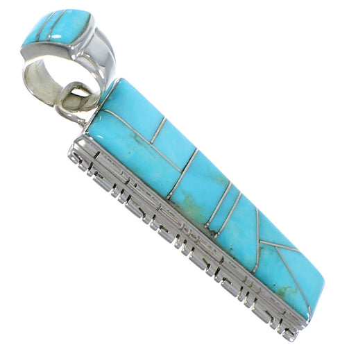 Turquoise Inlay Jewelry Silver Pendant PX41575