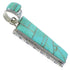Turquoise Inlay Jewelry Authentic Sterling Silver Pendant PX41577
