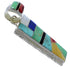Southwestern Multicolor Inlay Sterling Silver Pendant PX41578