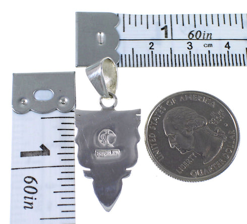 Turquoise Inlay Southwest Silver Pendant PX42142