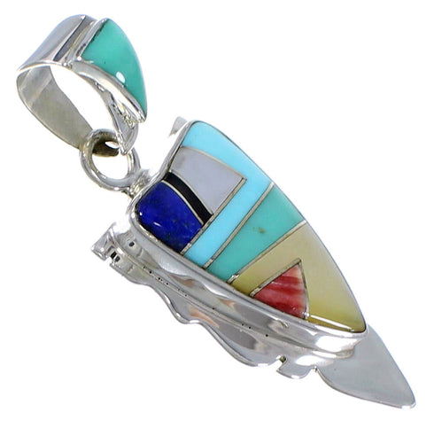 Southwest Multicolor Sterling Silver Jewelry Pendant PX42143