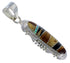 Southwest Sterling Silver And Multicolor Pendant PX41912