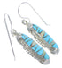 Turquoise And Opal Inlay Silver Earrings EX41134