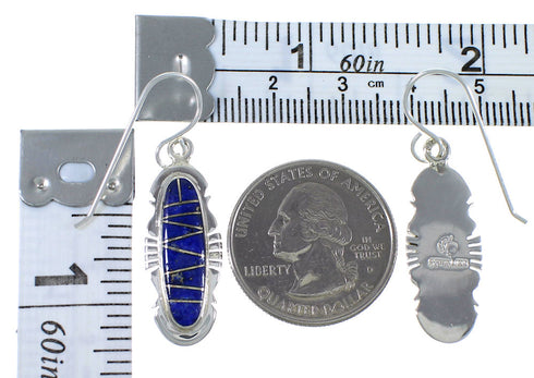 Lapis Southwestern Silver Earrings EX41136