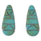 Turquoise Inlay Sterling Silver Earrings EX44833