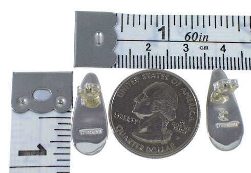 Southwestern Turquoise Sterling Silver Earrings EX44835