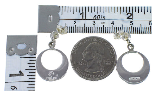 Turquoise Opal Authentic Sterling Silver Post Dangle Earrings AX48660