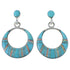 Turquoise And Opal Inlay Silver Post Dangle Earrings AX48666