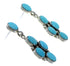 Silver Turquoise Post Dangle Earrings AX48692