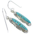 Silver Jewelry Turquoise Inlay Hook Dangle Earrings AX48813