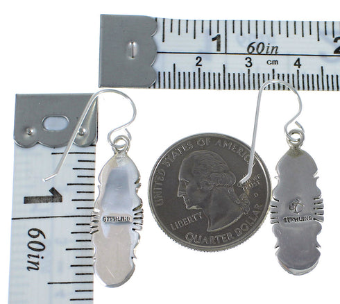 Silver Jewelry Turquoise Inlay Hook Dangle Earrings AX48813