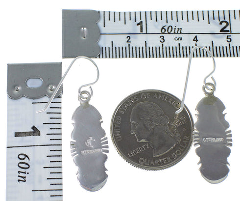 Southwestern Silver Jewelry Turquoise Hook Dangle Earrings AX48819