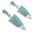Silver Southwestern Turquoise Post Dangle Earrings CX46395
