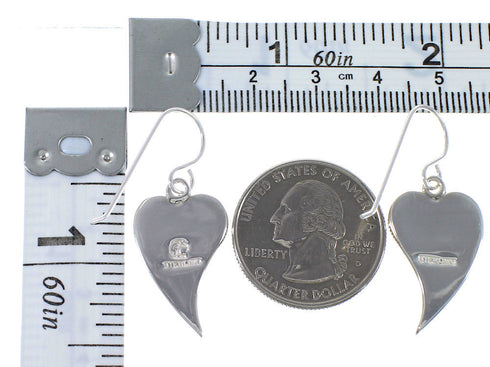 Southwestern Turquoise And Opal Inlay Heart Earrings CX46432