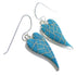 Sterling Silver Heart And Turquoise Hook Dangle Earrings CX46447