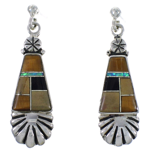 Multicolor Jewelry Southwest Post Dangle Earrings AX49085