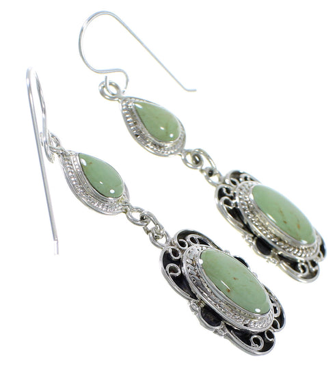 Southwest Sterling Silver Turquoise Jewelry Hook Earrings AX49089
