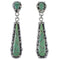 Turquoise Southwestern Sterling Silver Post Dangle Earrings CX46576