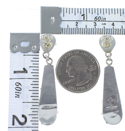 Genuine Sterling Silver And Turquoise Earrings CX46580