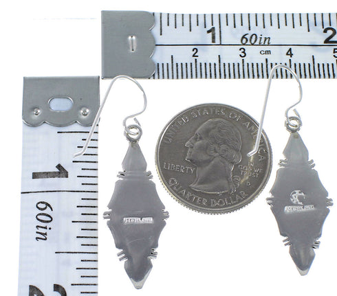 Turquoise Southwest Jewelry Silver Hook Dangle Earrings CX46588