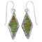 Silver Turquoise Southwest Hook Dangle Earrings CX45689