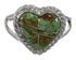Turquoise Sterling Silver Heart Ring Size 6-1/4 EX42129