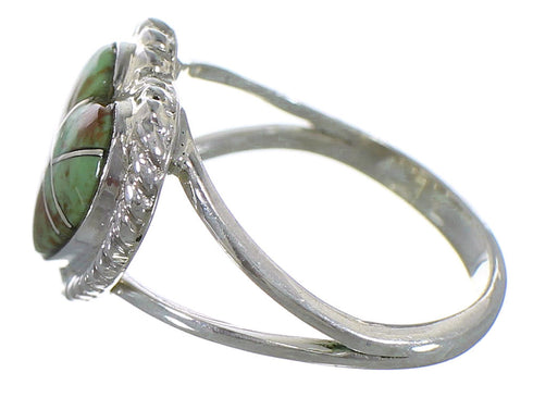 Turquoise Sterling Silver Heart Ring Size 6-1/4 EX42129