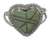 Turquoise Inlay Heart Silver Ring Size 4-3/4 EX42184