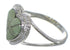 Turquoise Heart Southwest Silver Ring Size 5-1/4 EX42183