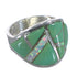 Southwest Opal And Turquoise Silver Ring Size 5-1/4 EX44712